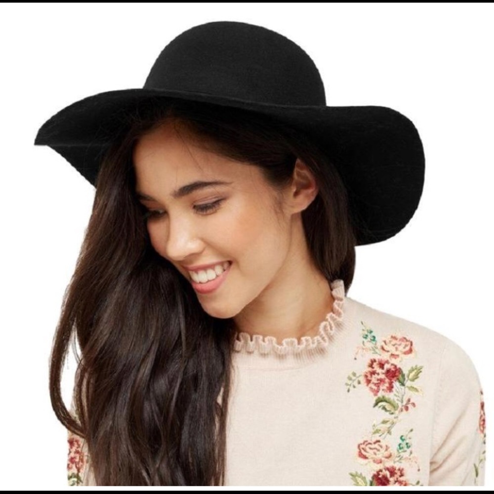 Boho Black Floppy Hat